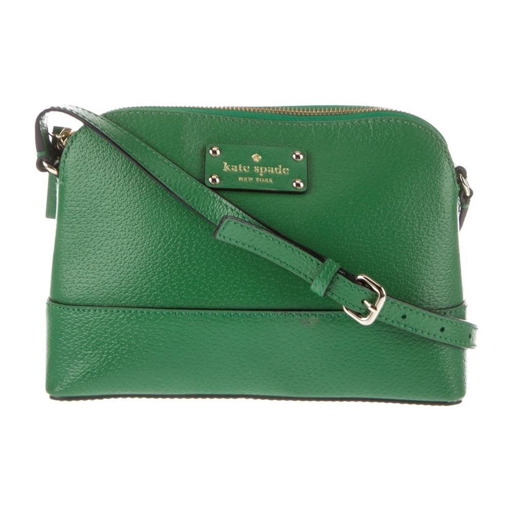 Kate Spade Green Wellesley Hanna Leather Crossbody Purse